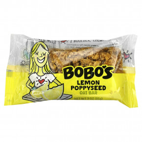 Bobo's Oat Bars, Лимонный мак, 4 батончика по 85 г (3 унции) в Москве - eco-herb.ru | фото