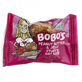 Bobo's Oat Bars, Овсяные кусочки с начинкой, арахисовая паста и желе, 5 кусочков, 37 г (1,3 унции) в Москве - eco-herb.ru | фото