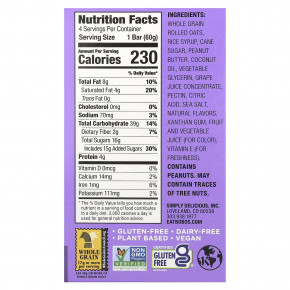 Bobo's Oat Bars, PB & Js, виноград, 4 батончика по 60 г (2,1 унции) в Москве - eco-herb.ru | изображение Bobo's Oat Bars, PB & Js, виноград, 4 батончика по 60 г (2,1 унции) в Москве - eco-herb.ru | фото