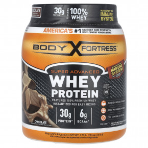 Body Fortress, Super Advanced Whey Protein, улучшенный сывороточный протеин, со вкусом шоколада, 810 г (1,78 фунта) в Москве - eco-herb.ru | фото