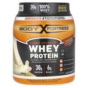 Body Fortress, Super Advanced Whey Protein, улучшенный сывороточный протеин, со вкусом ванили, 792 г (1,74 фунта) в Москве - eco-herb.ru | фото