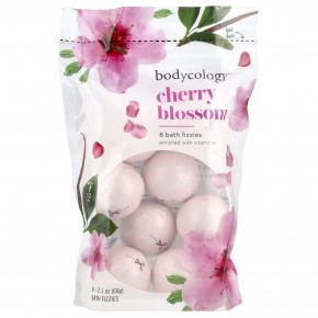 Bodycology, Bath Fizzies, вишневый цвет, 8 шт., 60 г (2,1 унции) - описание | фото