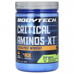 BodyTech, Bodytech, Critical Aminos XT®, прием во время и после тренировки, со вкусом мохито, 450 г (15,9 унции) в Москве - eco-herb.ru | фото