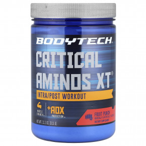 BodyTech, Critical Aminos XT®, аминокислоты для приема во время и после тренировки, фруктовый пунш, 315 г (11,1 унции) - описание | фото
