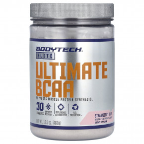 BodyTech, Elite, Ultimate BCAA, со вкусом клубники и киви, 468 г (16,5 унции) - описание