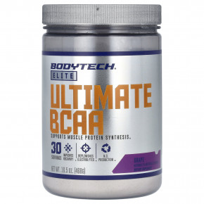 BodyTech, Elite, Ultimate BCAA, со вкусом винограда, 468 г (16,5 унции) - описание | фото