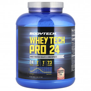 BodyTech, Whey Tech Pro 24, клубничное песочное печенье, 2,27 кг (5 фунтов) в Москве - eco-herb.ru | фото