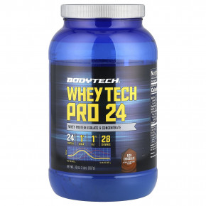 BodyTech, Whey Tech Pro 24, насыщенный шоколад, 907 г (2 фунта) в Москве - eco-herb.ru | фото