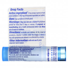 Boiron, Aconitum Napellus, 6C, для снятия лихорадки, прибл. 80 гранул в Москве - eco-herb.ru | изображение Boiron, Aconitum Napellus, 6C, для снятия лихорадки, прибл. 80 гранул в Москве - eco-herb.ru | фото