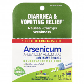 Boiron, Arsenicum, Средство от диареи и рвоты, гранулы Meltaway, 30C, 3 пробирки, 80 гранул в каждой в Москве - eco-herb.ru | изображение Boiron, Arsenicum, Средство от диареи и рвоты, гранулы Meltaway, 30C, 3 пробирки, 80 гранул в каждой в Москве - eco-herb.ru | фото