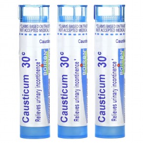 Boiron, Гранулы Causticum Meltaway, 30C, 3 пробирки, примерно 80 гранул в каждой в Москве - eco-herb.ru | фото