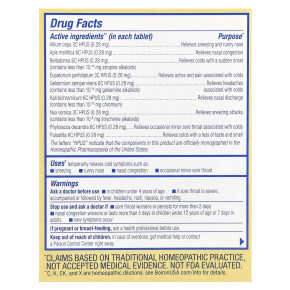 Boiron, ColdCalm®, для детей от 4 лет, с нейтральным вкусом, 60 таблеток для рассасывания в Москве - eco-herb.ru | фото