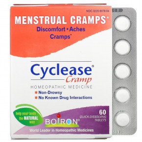 Boiron, Cyclease Cramps, таблетки для рассасывания, с нейтральным вкусом, 60 таблеток для рассасывания в Москве - eco-herb.ru | фото