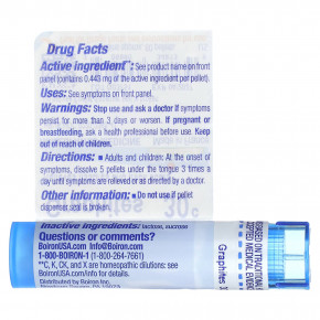 Boiron, Графит, 30C, средство для уменьшения рубцов, прибл. 80 гранул в Москве - eco-herb.ru | фото