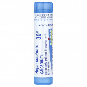 Boiron, Hepar Sulphuris Calcareum, 30C, средство от сухого кашля, прибл. 80 гранул - описание
