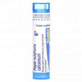 Boiron, Hepar Sulphuris Calcareum, 6C, средство от сухого кашля, прибл. 80 гранул в Москве - eco-herb.ru | фото