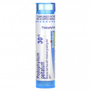 Boiron, Podophyllum peltatum, 30C, для облегчения диареи, прибл. 80 гранул - описание | фото