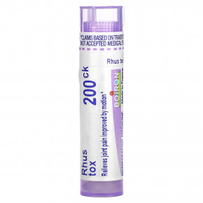 Boiron, Rhus Tox, 200CK, обезболивающее, прибл. 80 гранул - описание | фото