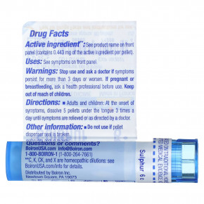 Boiron, Сера, 6C, средство от кожной сыпи, прибл. 80 гранул в Москве - eco-herb.ru | изображение Boiron, Сера, 6C, средство от кожной сыпи, прибл. 80 гранул в Москве - eco-herb.ru | фото