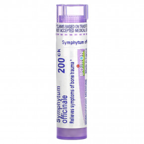 Boiron, Symphytum officinale, 200CK, обезболивающее с костями, примерно 80 гранул - описание