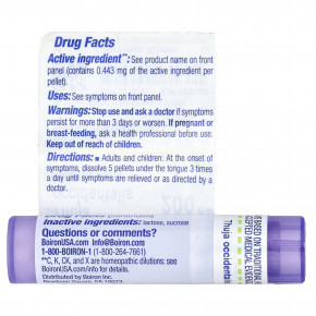 Boiron, Thuja Occidentalis, 200CK, от бородавок, прибл. 80 гранул в Москве - eco-herb.ru | фото