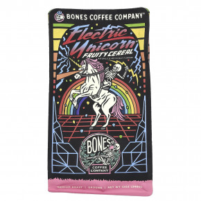 Bones Coffee Company, электрический единорог, фруктовые хлопья, средняя обжарка, 340 г (12 унций) в Москве - eco-herb.ru | фото