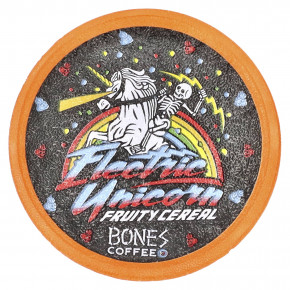 Bones Coffee Company, Green Unicorn, кофейные чашки, фруктовые хлопья, 12 чашек по 10 г (0,35 унции) в Москве - eco-herb.ru | фото