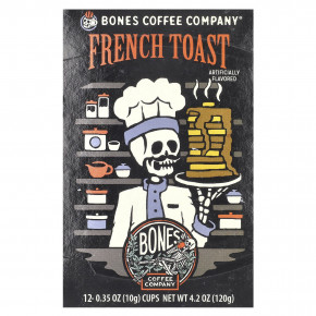 Bones Coffee Company, кофейные чашки, французские тосты, 12 чашек по 10 г (0,35 унции) - описание