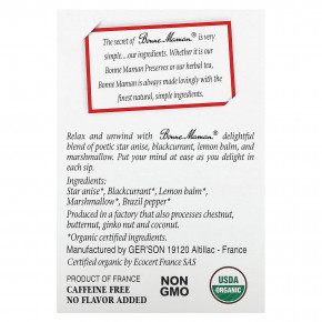 Bonne Maman, Herbal Tea, Contentment, без кофеина, 16 чайных пакетиков по 1,2 г (0,04 унции) (Товар снят с продажи) в Москве - eco-herb.ru | изображение Bonne Maman, Herbal Tea, Contentment, без кофеина, 16 чайных пакетиков по 1,2 г (0,04 унции) (Товар снят с продажи) в Москве - eco-herb.ru | фото