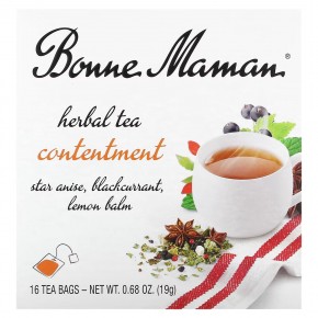 Bonne Maman, Herbal Tea, Contentment, без кофеина, 16 чайных пакетиков по 1,2 г (0,04 унции) в Москве - eco-herb.ru | фото