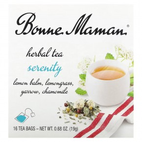 Bonne Maman, Herbal Tea, Serenity, без кофеина, 16 чайных пакетиков, 19 г (0,68 унции) - описание