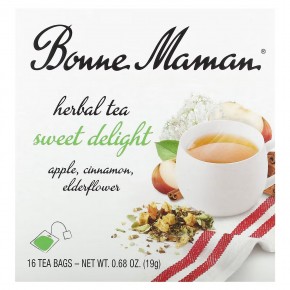 Bonne Maman, Herbal Tea, Sweet Delight, без кофеина, 16 чайных пакетиков, 19 г (0,68 унции) - описание
