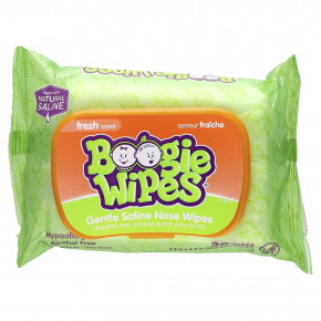 Boogie Wipes, Салфетки с натуральной солью для текущего носа, свежий запах, 30 салфеток в Москве - eco-herb.ru | фото