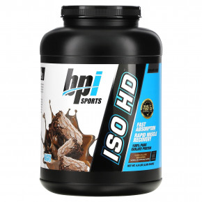 BPI Sports, ISO HD, 100% чистый изолят протеина, со вкусом шоколадного брауни, 2208 г (4,9 фунта) в Москве - eco-herb.ru | фото