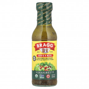 Bragg, органическая заправка и маринад с яблочным уксусом Bragg®, заправка с уксусом, 354 мл (12 жидк. унций) - описание | фото