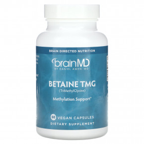 BrainMD, Бетаин TMG, 60 веганских капсул (500 мг в каждой капсуле) - описание | фото