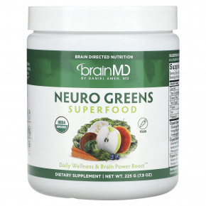 BrainMD, Neuro Greens, суперфуд, 225 г (7,9 унции) в Москве - eco-herb.ru | фото