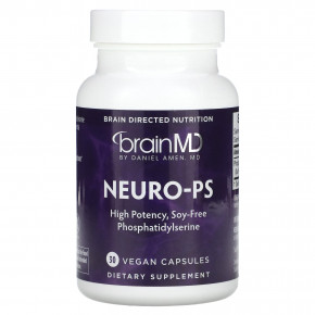 BrainMD, Neuro-PS, 30 веганских капсул (150 мг в 1 капсуле) - описание | фото
