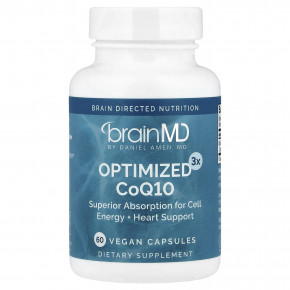 BrainMD, Optimized3x CoQ10`` 60 веганских капсул - описание | фото