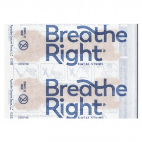 Breathe Right, полоски для носа, большие, бежевые, 30 шт. в Москве - eco-herb.ru | фото