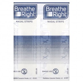 Breathe Right, Полоски для носа, прозрачные для чувствительной кожи, большие, 30 прозрачных полосок в Москве - eco-herb.ru | фото