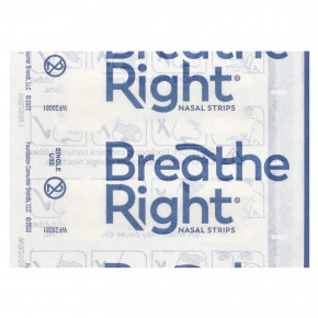 Breathe Right, Полоски для носа, средние / средние, прозрачные, 30 полосок в Москве - eco-herb.ru | фото
