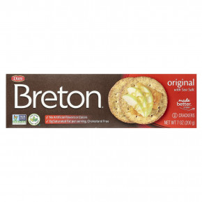 Breton Original Crackers, Крекер, оригинальный с морской солью, 200 г (7 унций) - описание