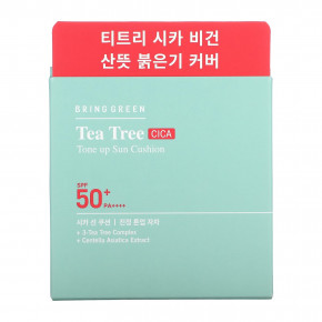 Bringgreen, Tea Tree CICA Tone Up Sun Cushion, SPF 50+ PA ++++, 15 г (0,52 унции) в Москве - eco-herb.ru | фото