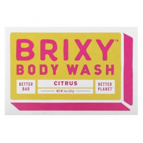 Brixy, Body Wash Bar, Citrus, 1 Bar, 4 oz (113 g) в Москве - eco-herb.ru | фото