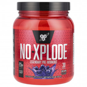 BSN, NO-Xplode®, Legendary Pre-Workout, со вкусом винограда, 555 г (1,22 фунта) - описание | фото