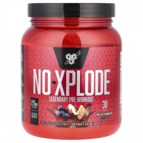 BSN, N.O.-Xplode, Legendary Pre-Workout, со вкусом фруктового пунша, 555 г (1,22 фунта) в Москве - eco-herb.ru | фото