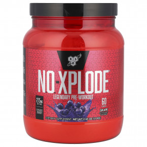 BSN, N.O.-Xplode, Legendary Pre-Workout, со вкусом винограда, 1,11 кг (2,45 фунта) в Москве - eco-herb.ru | фото