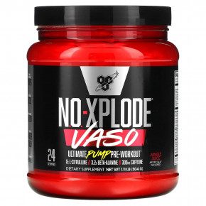 BSN, No-Xplode VASO, Ultimate Pump перед тренировкой, сок из джунглей, 504 г (1,11 фунта) в Москве - eco-herb.ru | фото