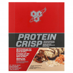 BSN, Protein Crisp, протеиновый батончик, крендельки с соленой карамелью, 12 батончиков, 57 г (2,01 унции) в Москве - eco-herb.ru | фото